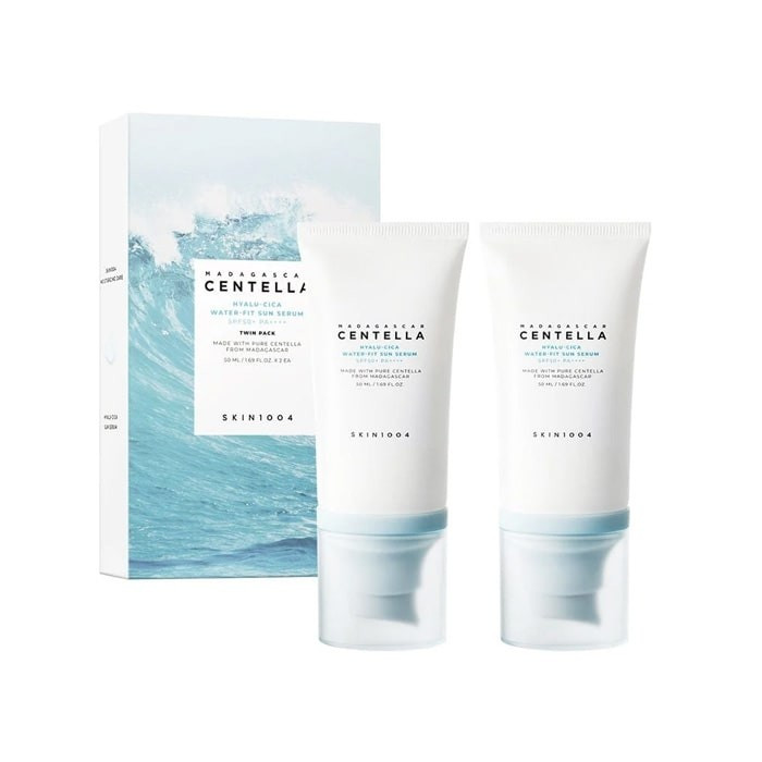 سرم ضد آفتاب بیرنگ اسکین 1004 SPF 50 مدل هیالو سیکا واتر فیت محافظ UVA،UVB مناسب برای انواع پوست حجم 50 میلیلیتر بسته...