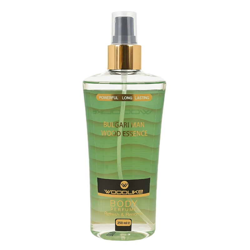 بادی اسپلش مردانه وودلایک مدل Bulgari Man Wood Essence حجم 250 میلیلیتر