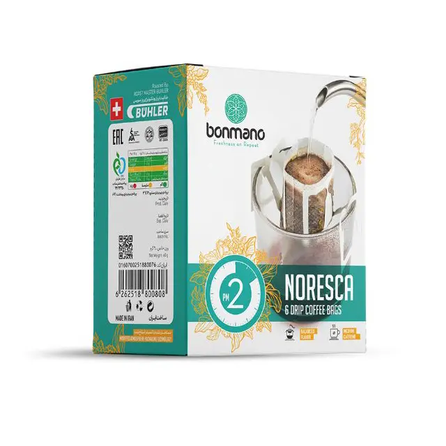 پودر قهوه Noresca 2 PM بن مانو - 6 عدد 60 گرم