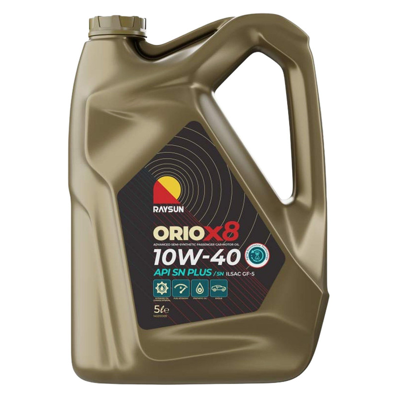 روغن موتور ری سان مدل ORIOX8 10W-40 SN PLUS حجم پنج لیتر