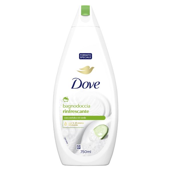 شامپو بدن خیار و چای سبز داو Dove مغذی و مرطوب کننده حجم 750 میل