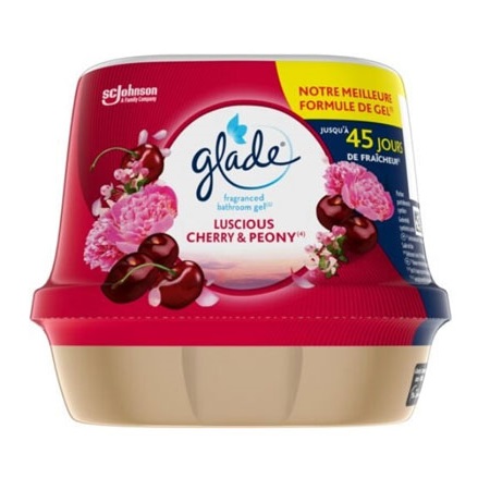 ژل خوشبو کننده هوا گلید Glade LUSCIOUS CHERRY AND PEONY رایحه گیلاس حجم 180 گرم