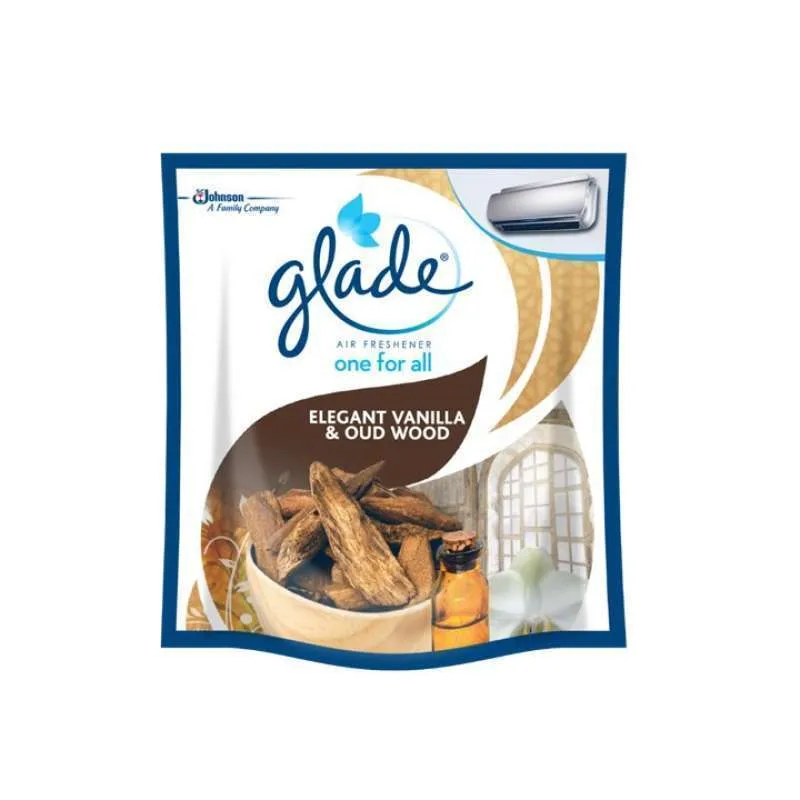 خوشبوکننده هوا گلید رایحه Glade One For All ELEGANT VANILLA & Oud Wood حجم 75 گرم