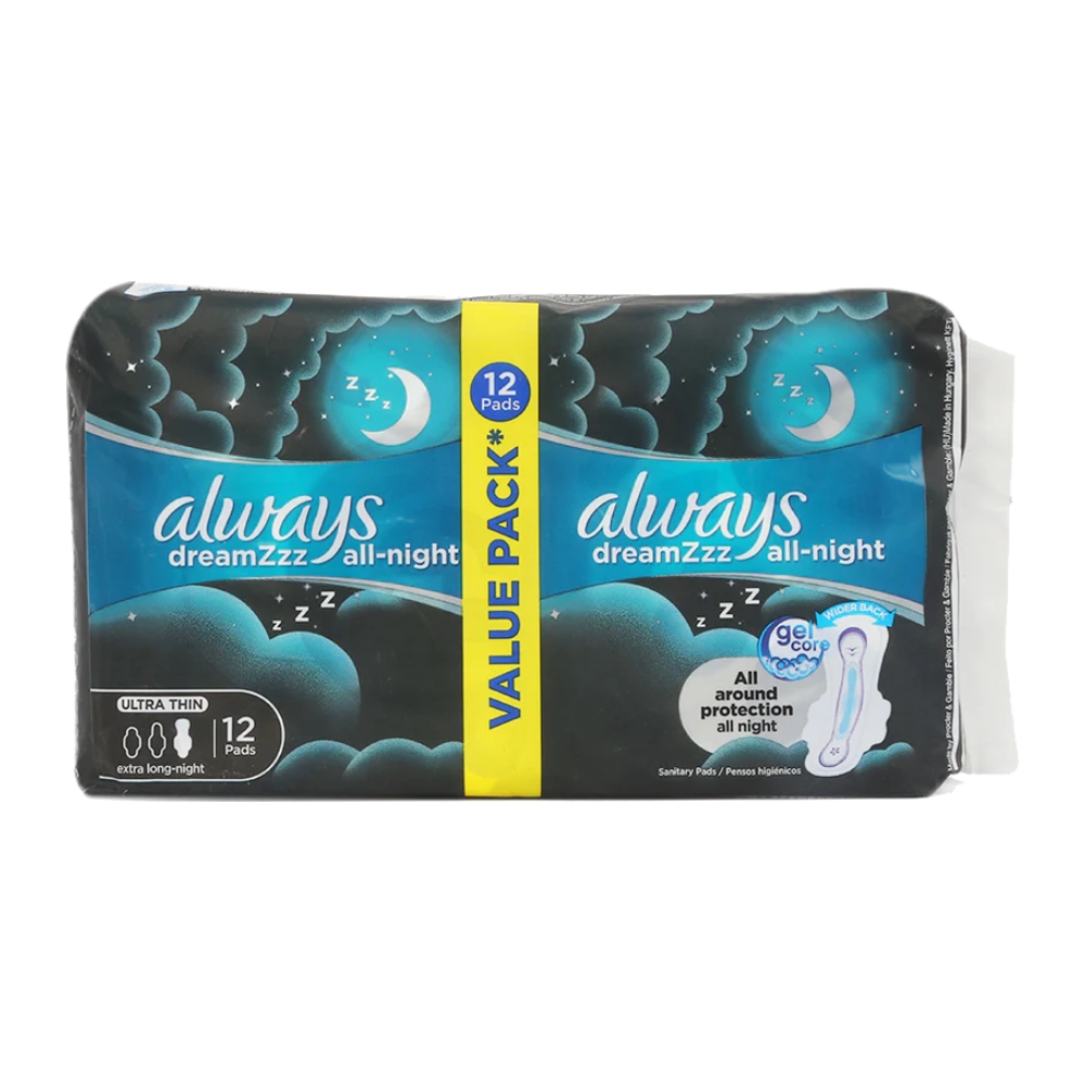 نوار بهداشتی آلویز Always Dreamzzz مناسب استفاده شبانه بسته 12 عددی