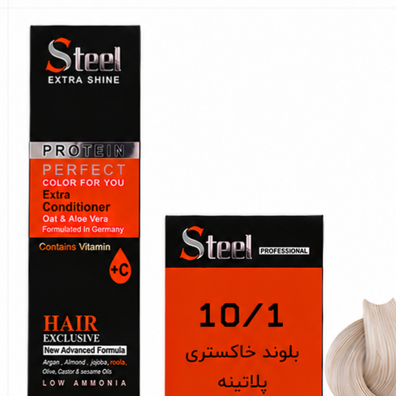 رنگ مو استیل شماره 10.1 بلوند خاکستری پلاتینه