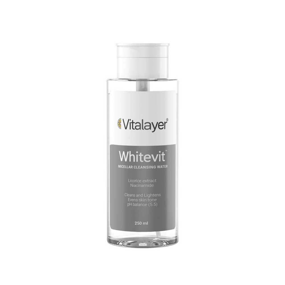 محلول پاک کننده آرایش وایت ویت ویتالیر | Vitalayer Whitevit Micellar Cleansing Water