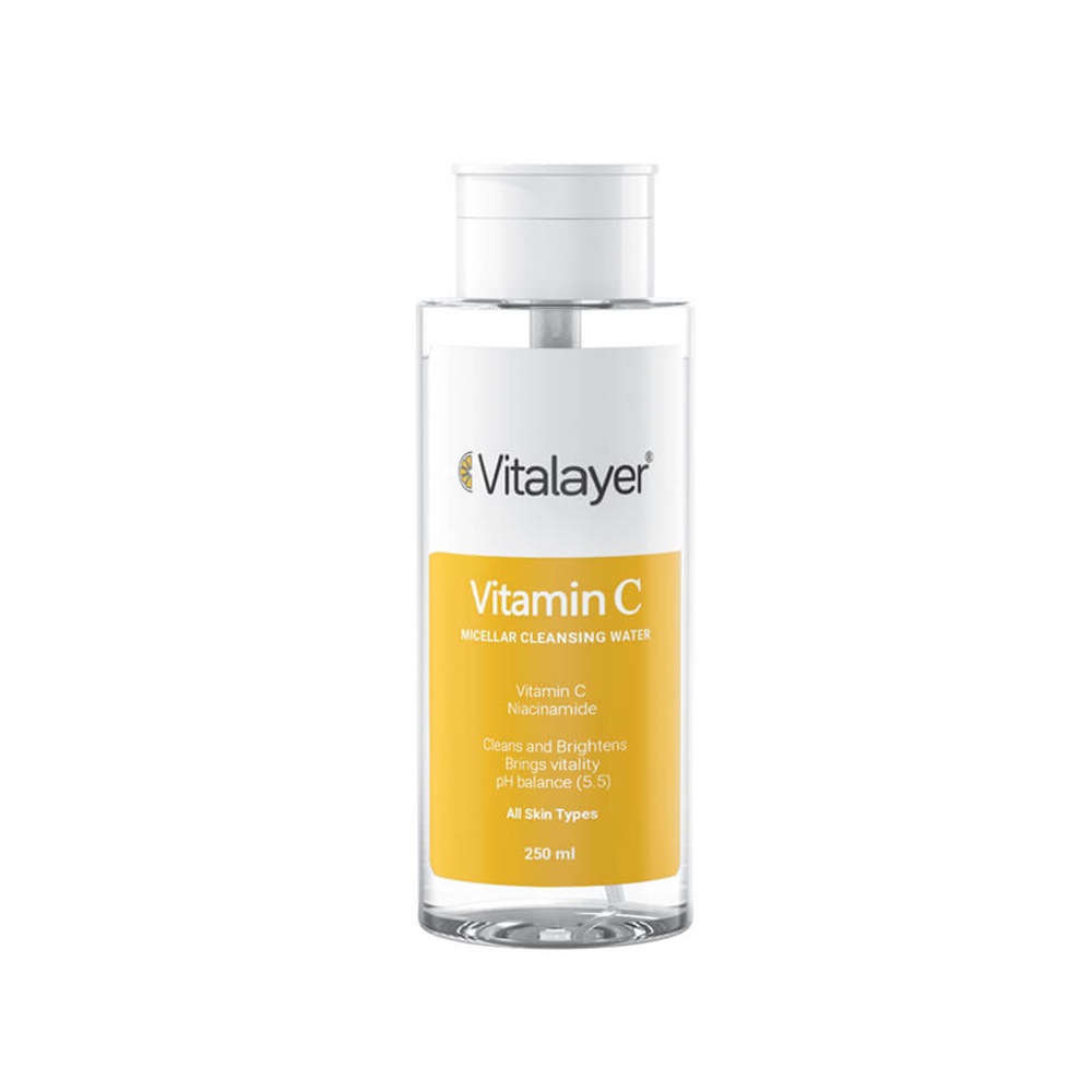 محلول پاک کننده آرایش میسلار ویتامین سی ویتالیر | Vitalayer Vitamin C Micellar Cleansing Water