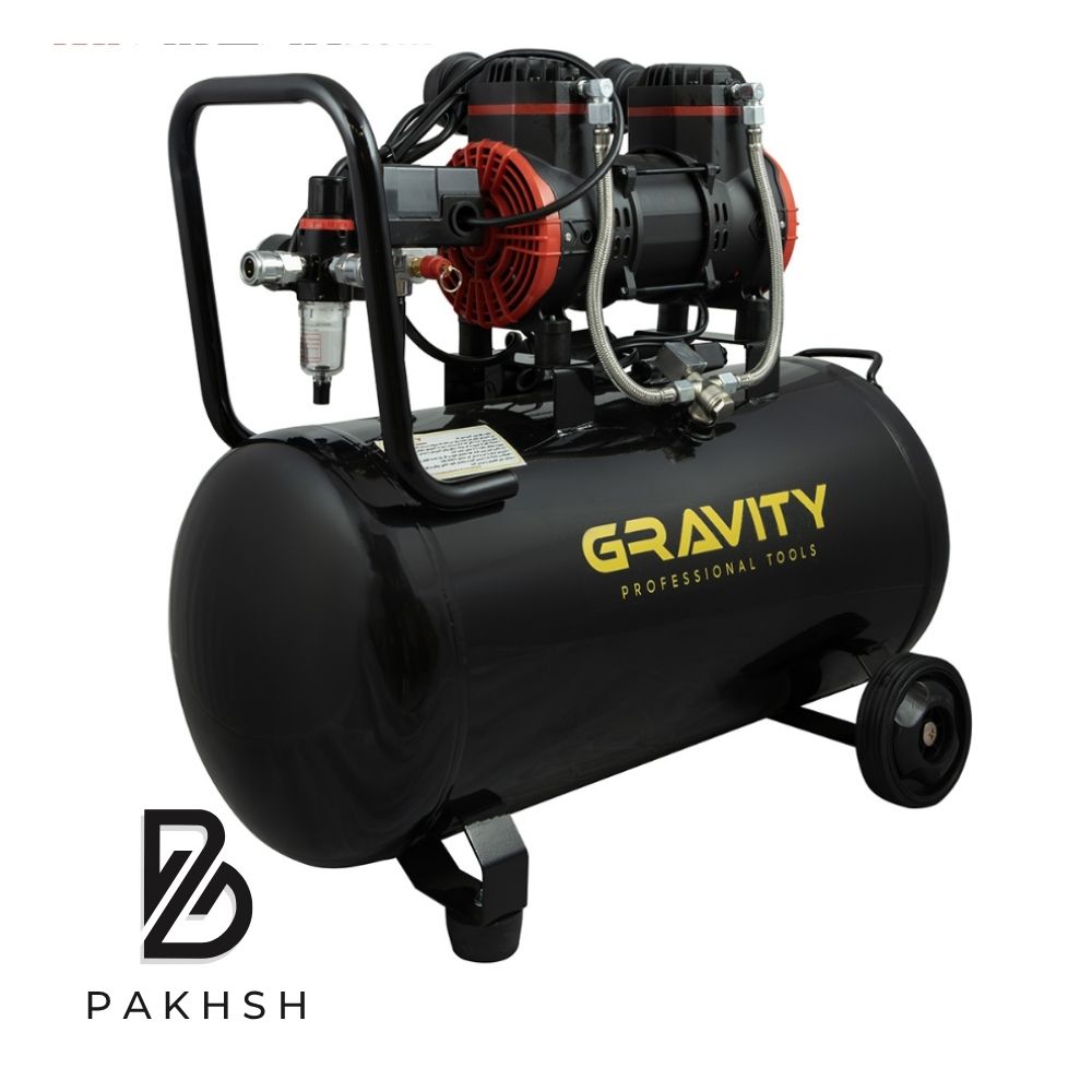 کمپرسور باد 50 لیتری سایلنت گراویتی (Gravity) مدل 50GTS | ابزار هوای فشرده برای محیطهای حرفهای