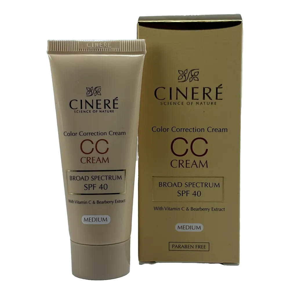 سی سی کرم (CC Cream) سینره مدل Medium | پوششدهنده لک و اصلاحکننده رنگ | حجم 40 میلیلیتر