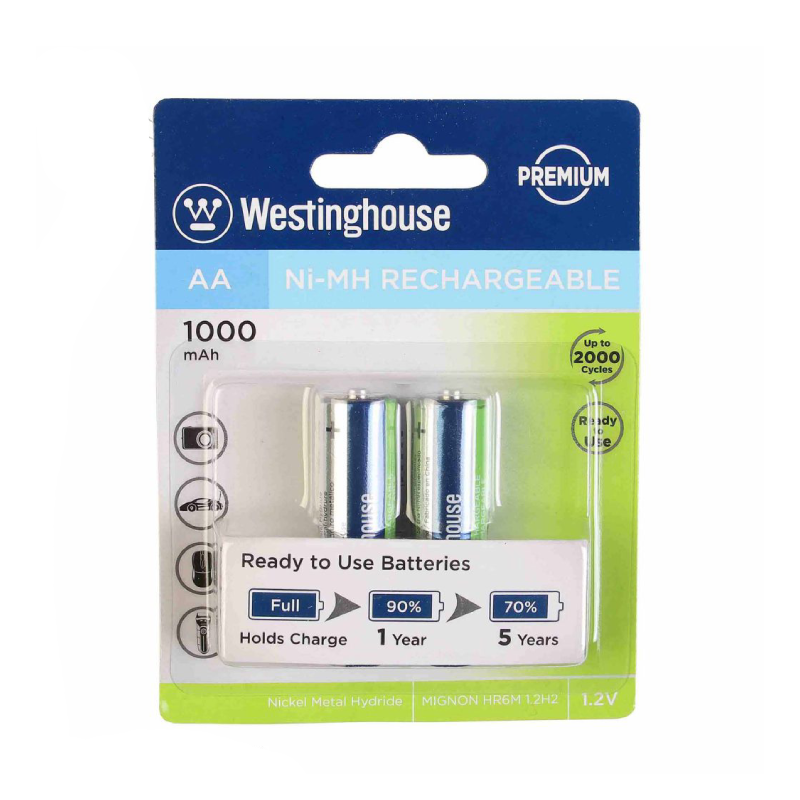 باطری شارژی قلمی بسته 2 عددی WESTINGHOUSE
