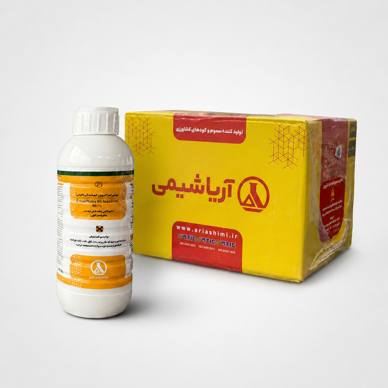 حشره کش روغن ولک (روغن امولسیون شونده 80٪ L) آریاشیمی – بطری 1 لیتری (فروش عمده – کارتن 12 عددی)