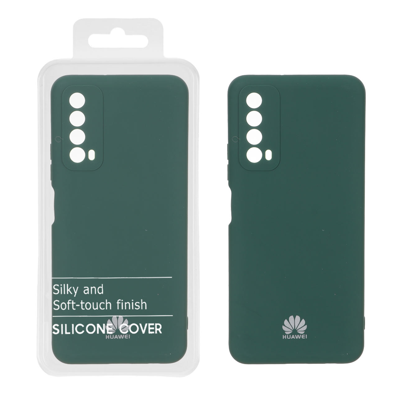 قاب نیو سیلیکون محافظ لنزدار RFF مدل Huawei Y7a - سبز (پک دار)