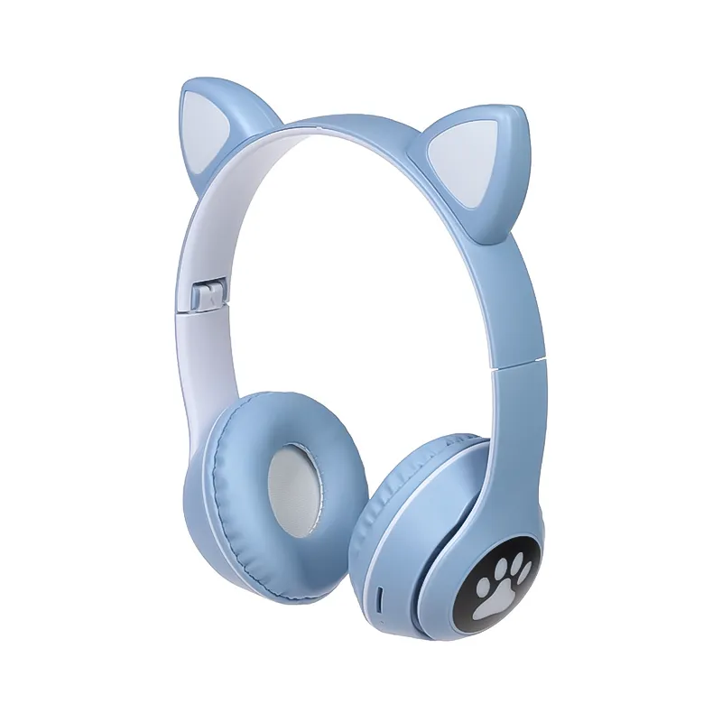 هدفون بی سیم عروسکی طرح CAT مدل MZ-023 - آبی