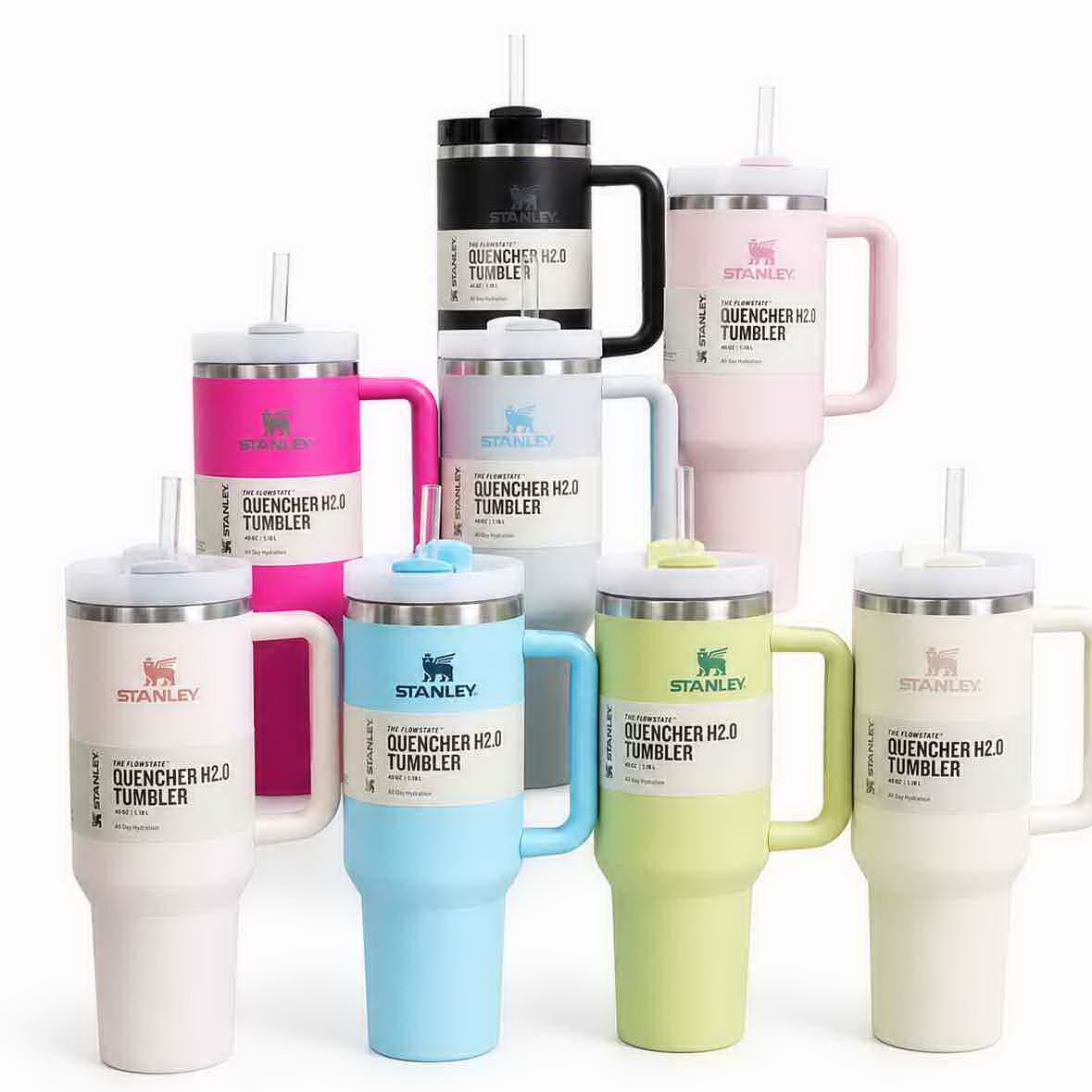 تراول ماگ استنلی مدل Quencher H2.O Tumbler دسته دار 1.18 لیتر
