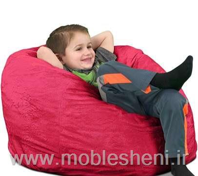 بین بگ الیافی کودک و نوجوان 90،مخمل سرخابی