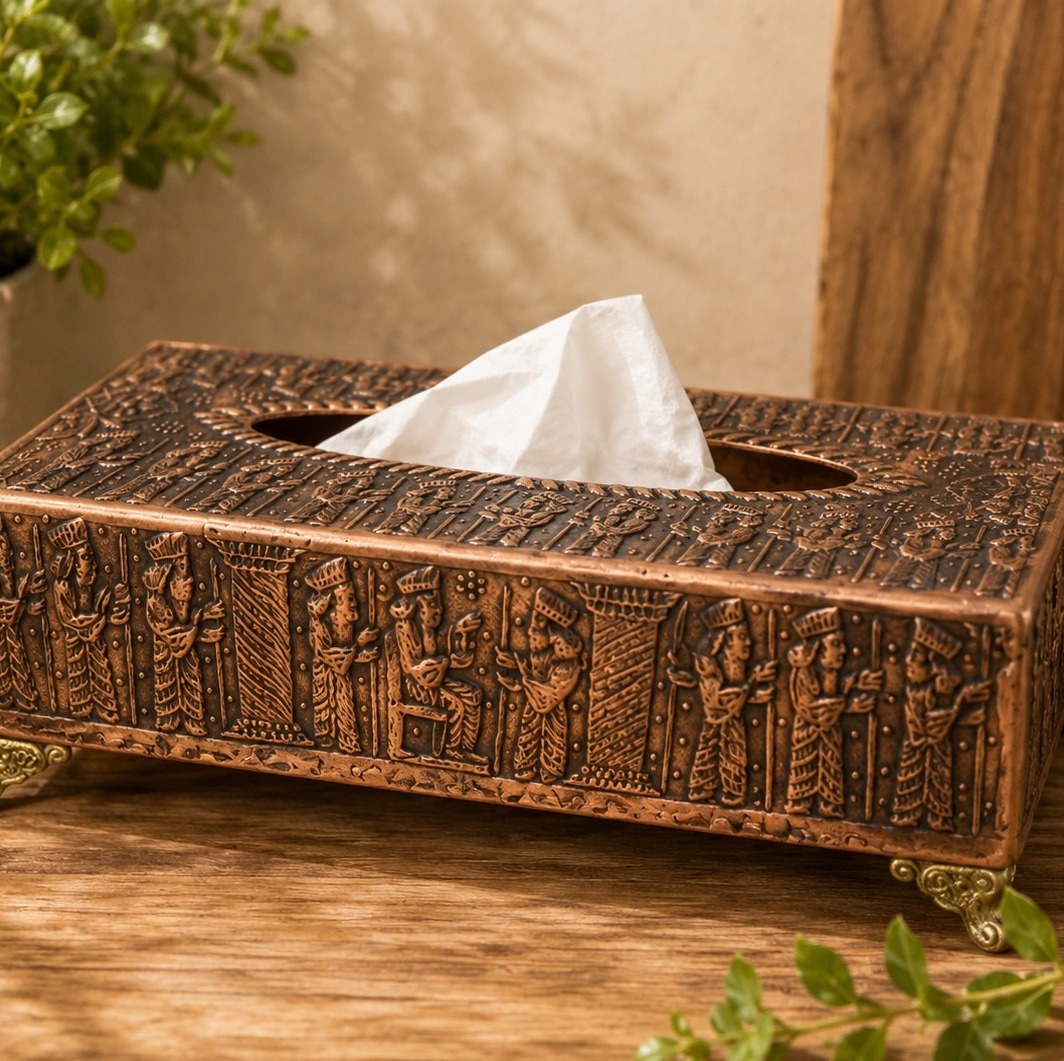 جای دستمال کاغذی مسی