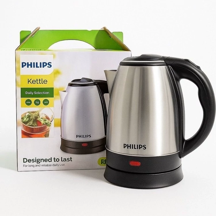 کتری برقی فیلیپس PHILIPS اصلی 1500  وات وارداتی استیل،کتر برقی استیل،کتری استیل فیلیپس،چای ساز برقی فیلیپس،پس کرایه
