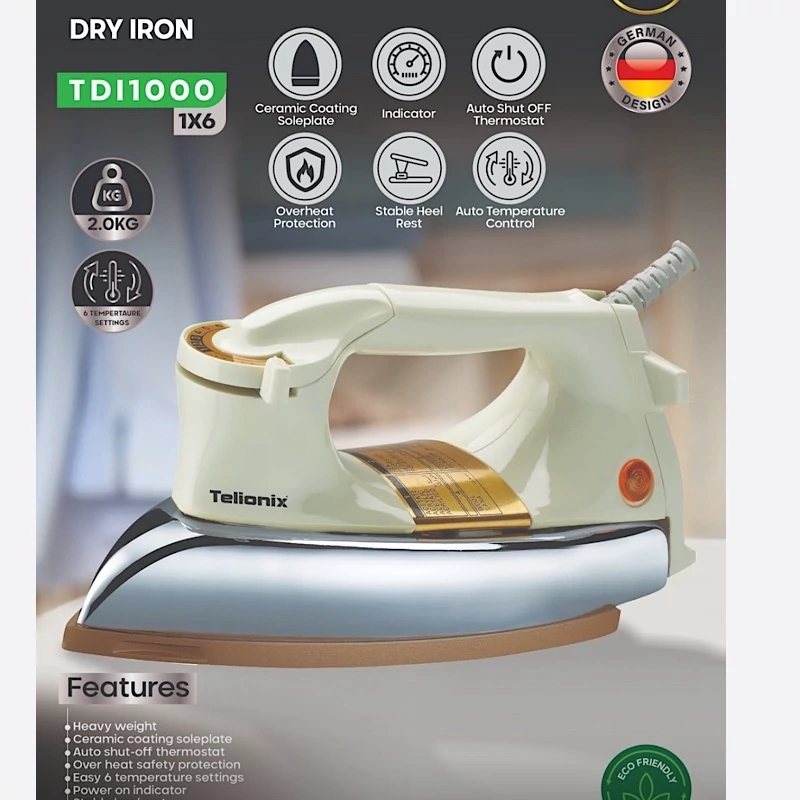 اتو خشک تلیونیکس مدل telionix TDI1000