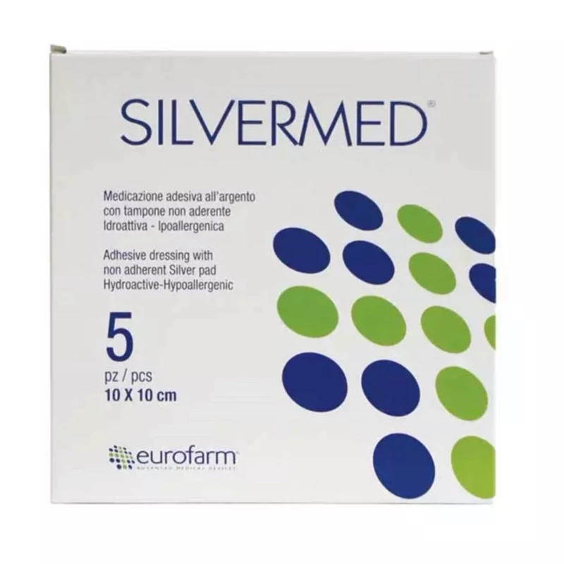 پانسمان نقره سیلورمد یوروفارم 10 در 20 چسب دار Eurofarm Silvermed