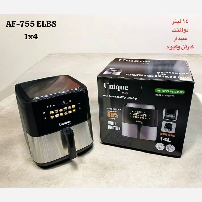 سرخکن برند یونیک 14لیتر سبد دار صفحه لمسی دوالمنته دارای 12تا برنامه پخت کیفیت عالی هزینه ارسال با پست ب