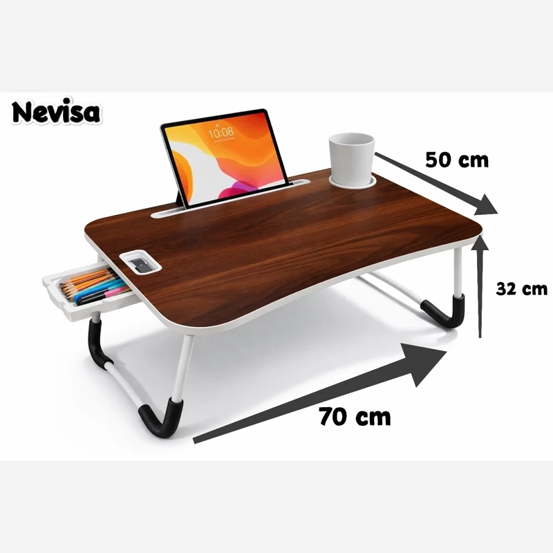 میز تحریرMdf(70در50)ارتفاع 32cm تاشو مشکی صادراتی