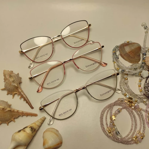 عینک طبی زنانه فلزی پد یک تیکه برند TIFFANY کد 8572
