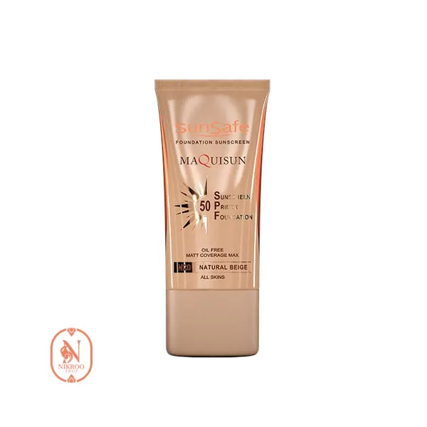 ضد آفتاب کرم پودری و پرایمری مکیسان سان سیف SPF50 حجم 40 میل