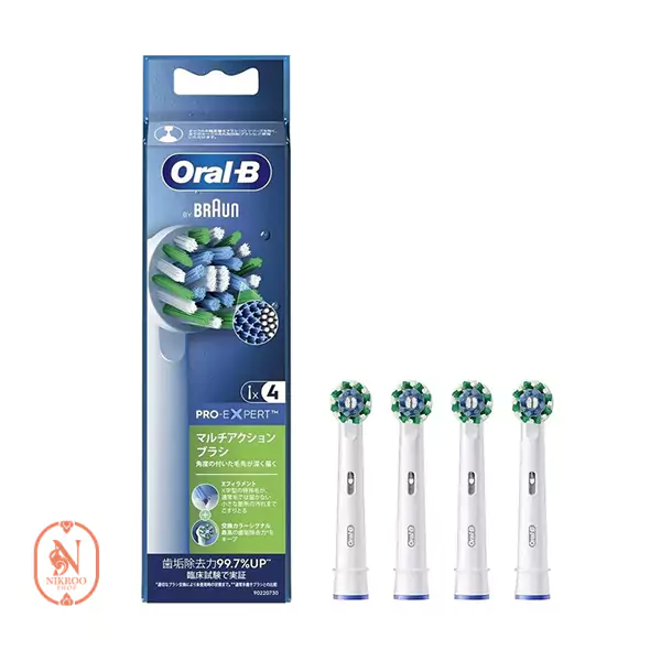سری یدک مسواک برقی اورال بی مدل Pro-Expert Cross Action (بسته 4 عددی)