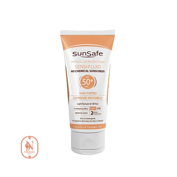ضد آفتاب فلوئیدی سان سیف SPF50 مناسب پوست خشک و حساس 50 میل