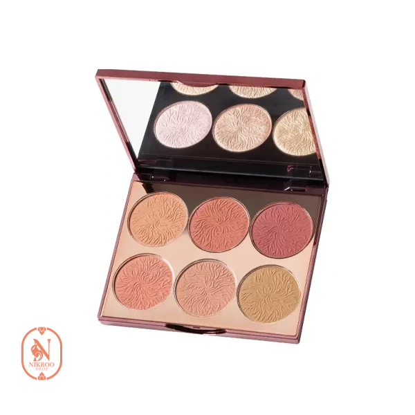 پالت هایلایتر فیوچر میکاپ 6 رنگ FUTURE MAKEUP 4101