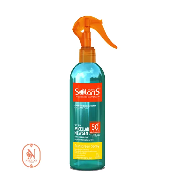لوسیون دوفازی ضدآفتاب میسلار نیوژن SPF50 فاقد چربی آردن سولاریس 250 میل