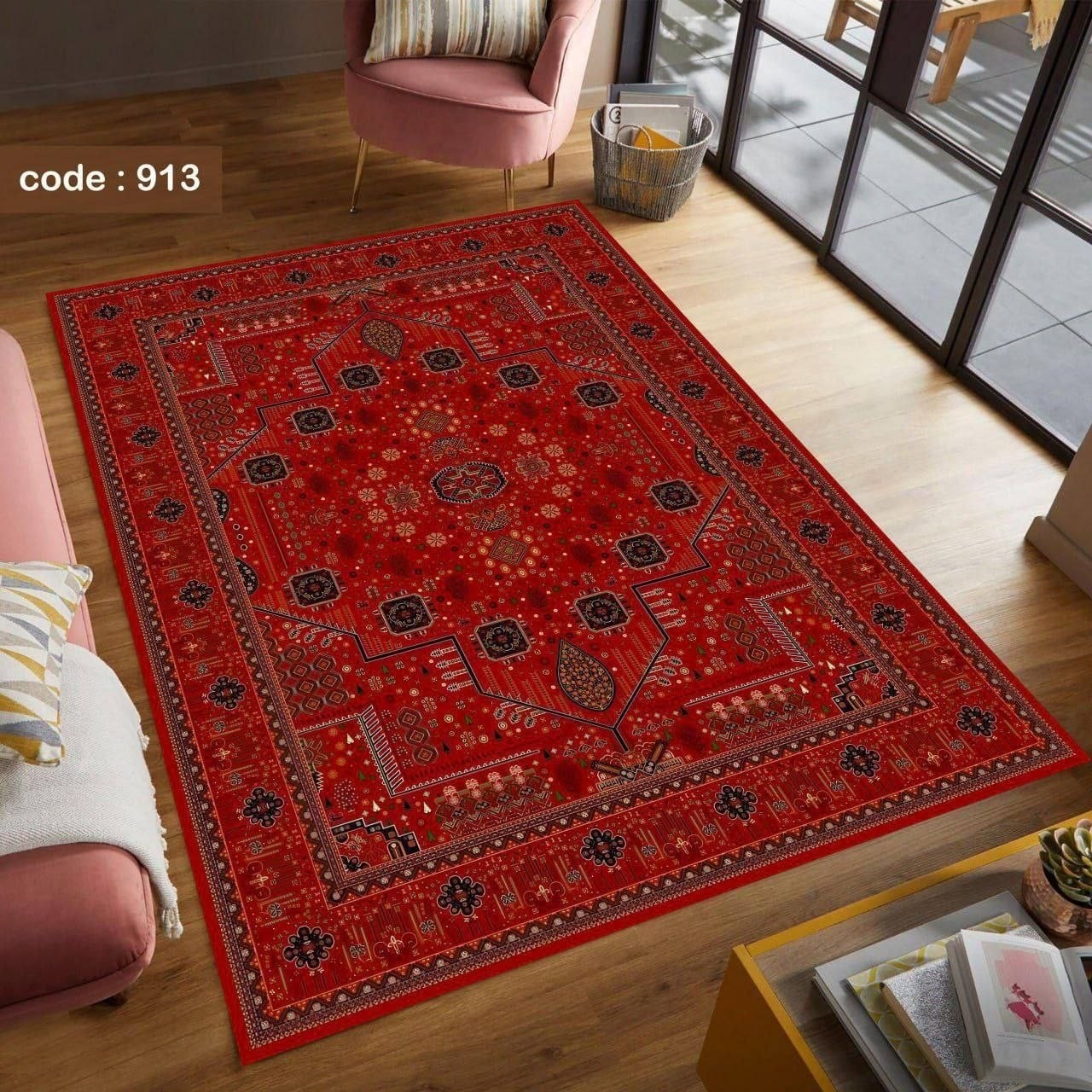 روفرشی کشدار / کاور فرش مخمل ترک کد A913