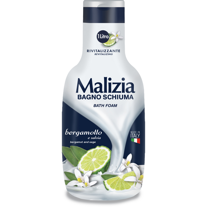 شامپو بدن Malizia مدل bergamot and sage (لیمو) حجم 1000 میلی لیتر مالیزیا