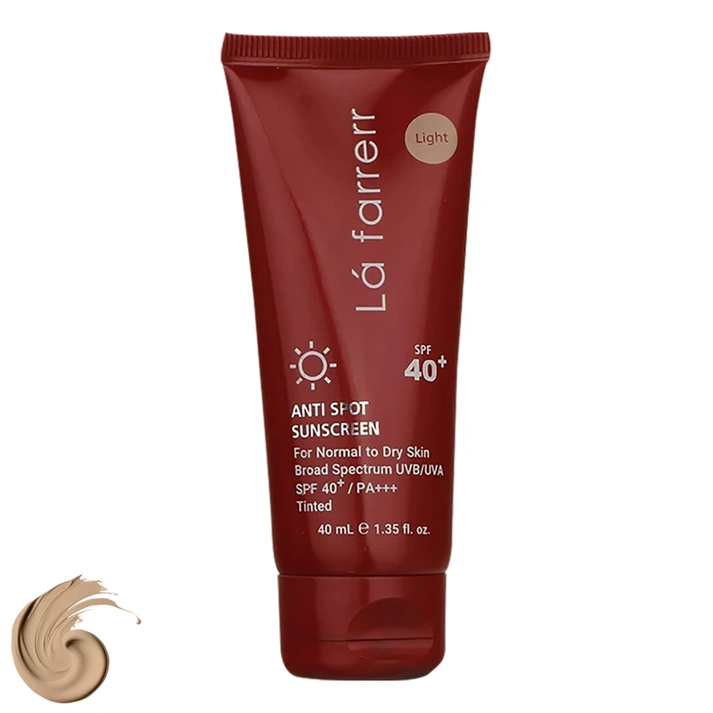 کرم ضد آفتاب و ضدلک رنگی لافارر SPF40 مدل Light مناسب پوست خشک و معمولی حجم 40 میلیلیتر