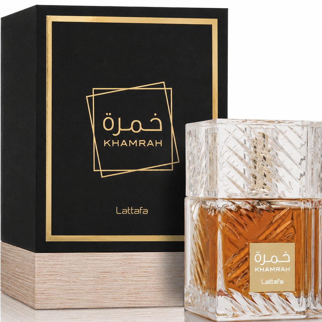 عطر خمره لطافه Khamrah 100 میل پرفیوم یونیسکس رایحه گرم، شیرین و ادویهای