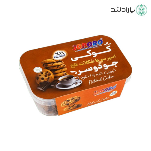 کوکی رژیمی پروتئینه اسپرسو و شکلات تلخ جوپرو (شیرین شده با استویا) - 350 گرم