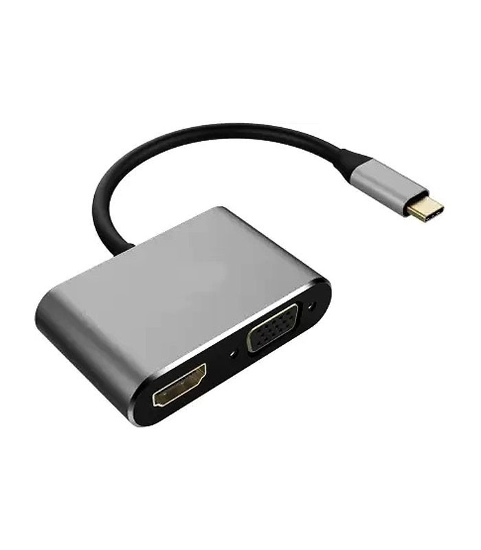 مبدل TypeC به HDMI + VGA فرانت مدل FN-UC2VH202