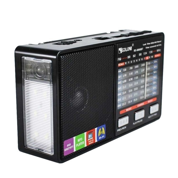 رادیو هفت موج گالن اصل و اورجینال فلاش و رم خور با چراغ قوه و LED
