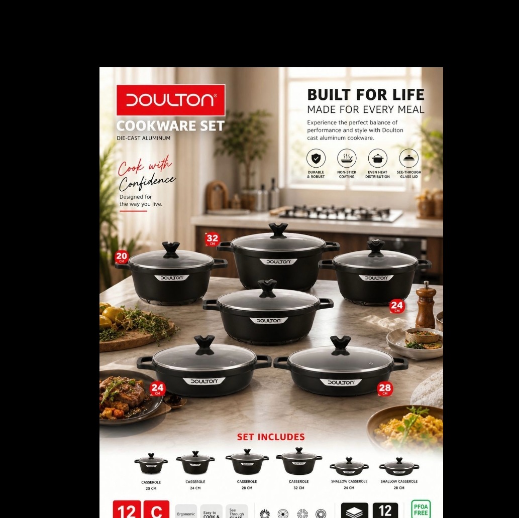 سرویس قابلمه 12 پارچه Doulton Florence