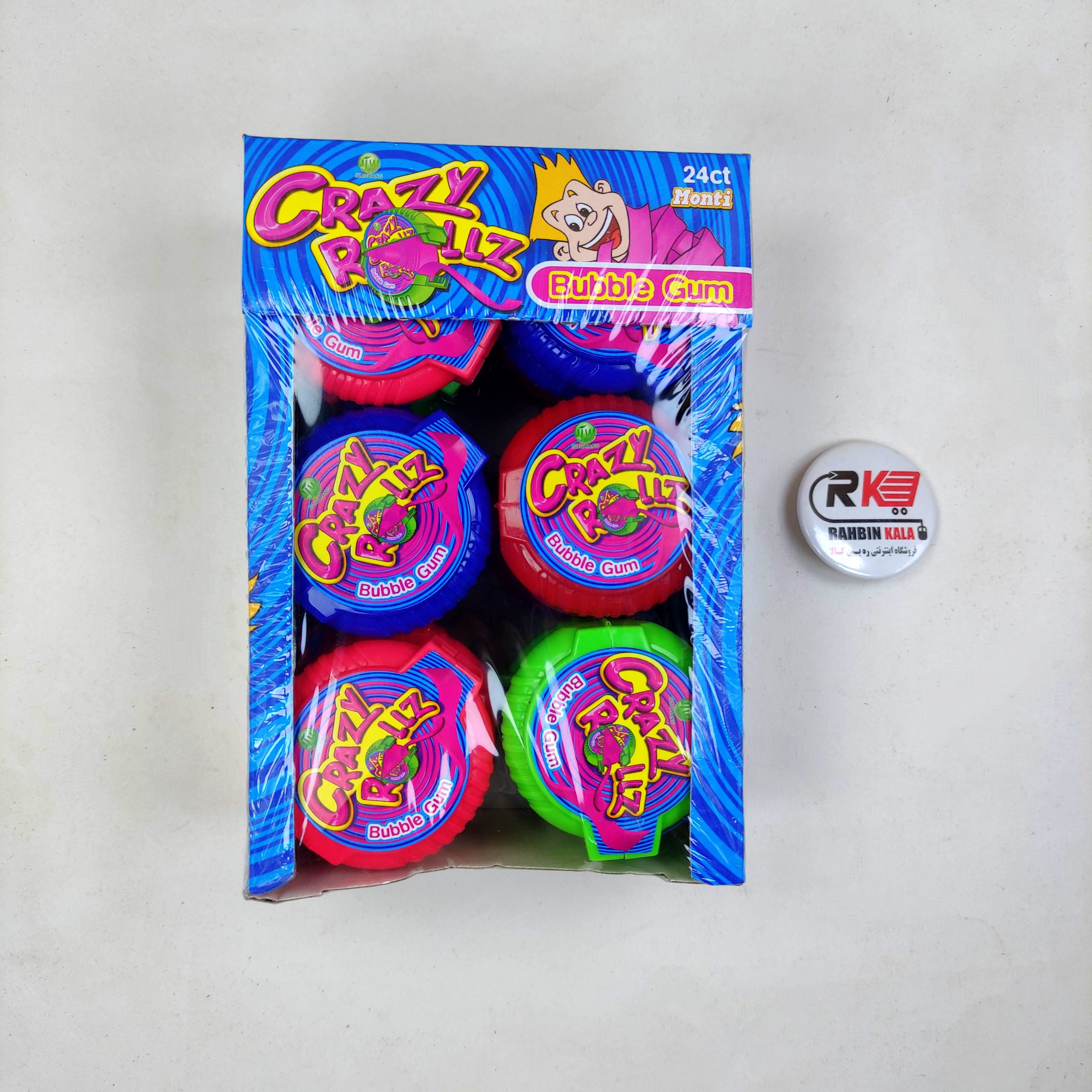 آدامس متری باکس 24 عددی – Crazy rollz bubble gum