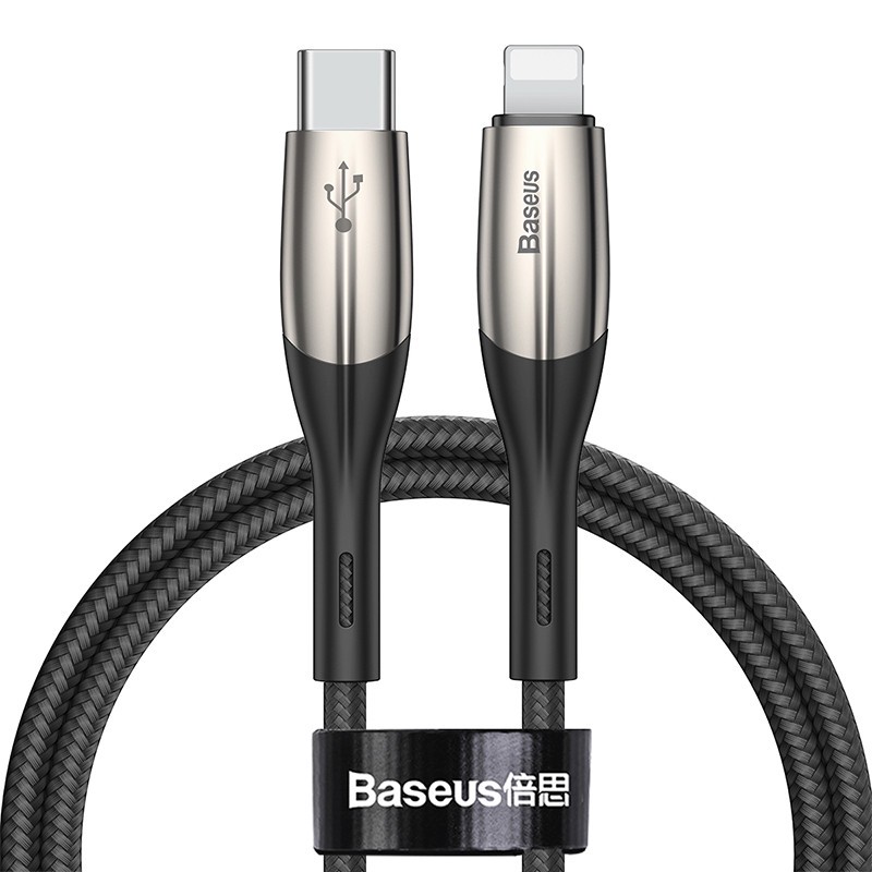 کابل تبدیل USB-C به لایتنینگ باسئوس مدل Horizontal CATLSP-01 طول 1 متر