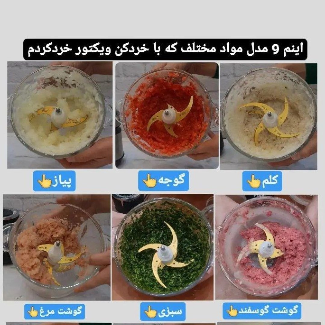 خردکن دو کاسه سه لیتری با ضمانت و ارسال فوری