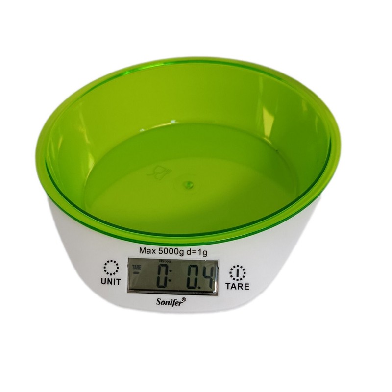 ترازو آشپزخانه دیجیتال سونیفر مدل SF-1924 حداکثر ظرفیت قابل اندازه گیری 5 کیلوگرم با دقت اندازه گیری 2 گرم