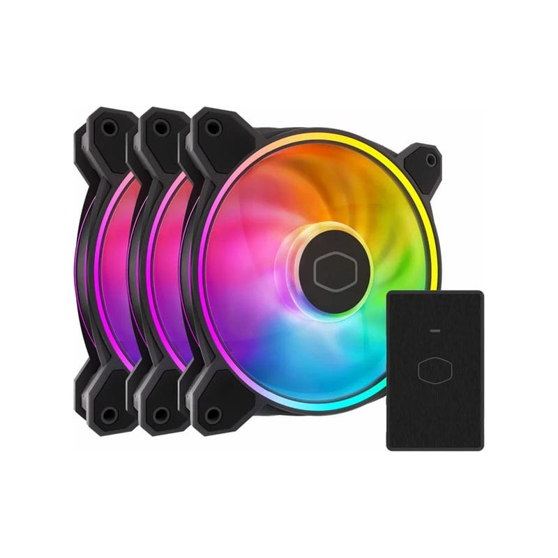 فن کیس کولر مستر مدل MasterFan MF120 Halo2 بسته سه عددی