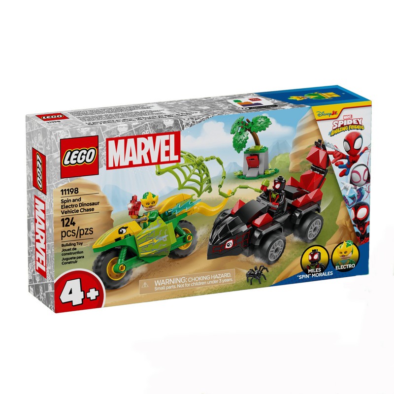 لگو 124 تکه سری مارول مدل Spin and Electro Dinosaur Vehicle Chase کد 11198