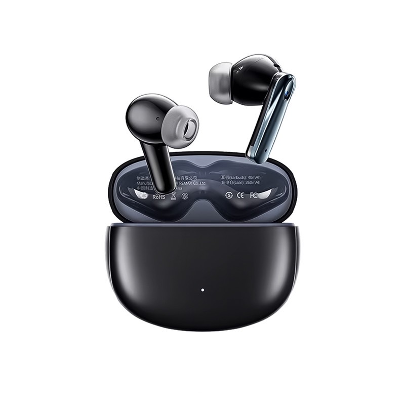 هدفون بلوتوثی ریمکس مدل Cozy Pods دارای نویز کنسلینگ فعال (ANC) و نویز کنسلینگ میکروفون (ENC)، درگاه شارژ USB Type-C،...