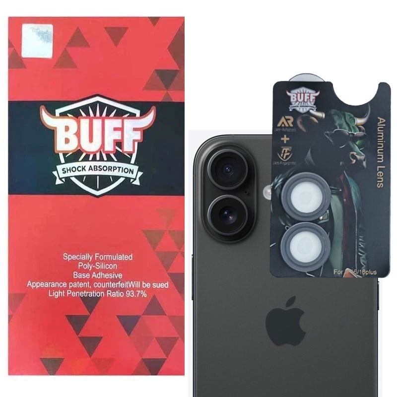 محافظ لنز دوربین فلزی بوف مدل Aluminum Metal مناسب برای گوشی موبایل iPhone 16 16 Plus