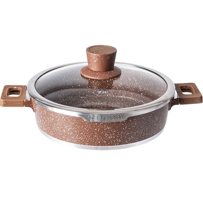 ماهیتابه درب دار زیو طرح اسکار مدل ZLS 8202 سایز 24.26.28.30