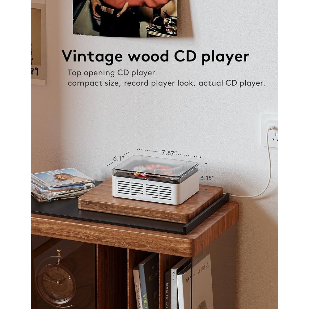 پخش کننده موسیقی نوستالژیک CARONSORT مدل Retro Bluetooth CD Player