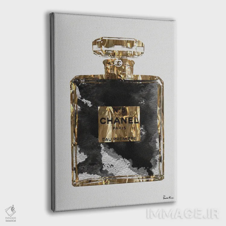 تابلو دکوراتیو هنر شیشه عطر طلایی مشکی مسی III اثر پوماکای بارون